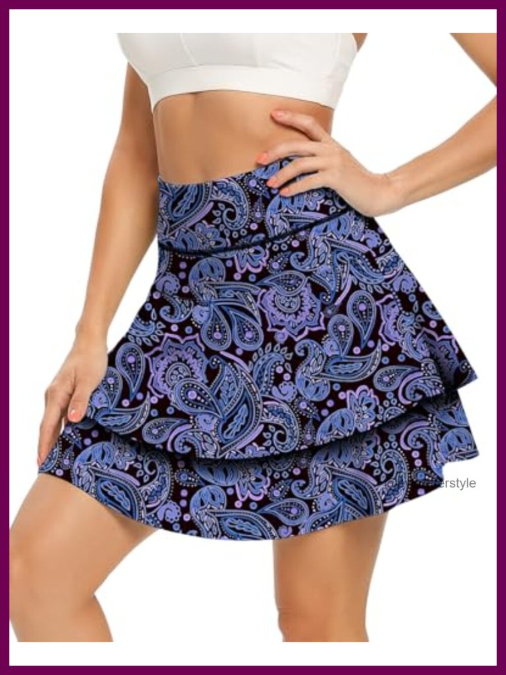 Pleated Tennis Skort with Pockets High Waisted Built-in Shorts Athletic Skirt